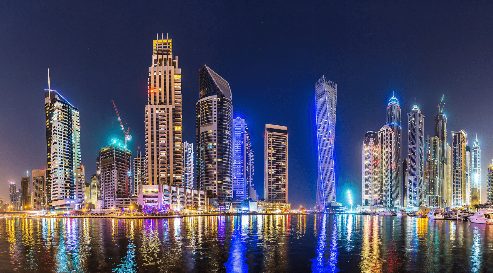 Dubai skyline at night